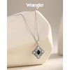 image:imageMontana West Wrangler Heart Turquoise Necklace Turquoise Jewelry for Women  14K Gold amp Silver Plating Western Jewelry Necklace Country Jewelry with Gift BoxSilver Black  A