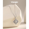 image:imageMontana West Wrangler Heart Turquoise Necklace Turquoise Jewelry for Women  14K Gold amp Silver Plating Western Jewelry Necklace Country Jewelry with Gift BoxSilver White  A