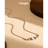 image:imageWrangler Floral Stone Turquoise Necklace Turquoise Jewelry for Women  14K Gold amp Silver Plating Western Jewelry Necklace Country Jewelry with Gift BoxSilver White