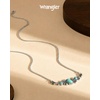 image:imageWrangler Floral Stone Turquoise Necklace Turquoise Jewelry for Women  14K Gold amp Silver Plating Western Jewelry Necklace Country Jewelry with Gift BoxSilver Green