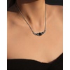 image:imageWrangler Floral Stone Turquoise Necklace Turquoise Jewelry for Women  14K Gold amp Silver Plating Western Jewelry Necklace Country Jewelry with Gift BoxSilver Black