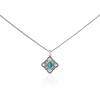 image:imageMontana West Wrangler Heart Turquoise Necklace Turquoise Jewelry for Women  14K Gold amp Silver Plating Western Jewelry Necklace Country Jewelry with Gift BoxSilver Turquoise  A