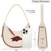 image:imageNCAA Crescent Shoulder Bag for Women Half Moon Clutch Purses for BirthdayGraduation GiftsAfubeige