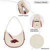 image:imageNCAA Crescent Shoulder Bag for Women Half Moon Clutch Purses for BirthdayGraduation GiftsAfubeige