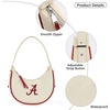 image:imageNCAA Crescent Shoulder Bag for Women Half Moon Clutch Purses for BirthdayGraduation GiftsAlbeige