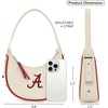 image:imageNCAA Crescent Shoulder Bag for Women Half Moon Clutch Purses for BirthdayGraduation GiftsAlbeige