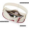image:imageNCAA Crescent Shoulder Bag for Women Half Moon Clutch Purses for BirthdayGraduation GiftsAlbeige