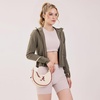 image:imageNCAA Crescent Shoulder Bag for Women Half Moon Clutch Purses for BirthdayGraduation GiftsAlbeige