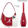 image:imageNCAA Crescent Shoulder Bag for Women Half Moon Clutch Purses for BirthdayGraduation GiftsAlburgundy