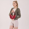 image:imageNCAA Crescent Shoulder Bag for Women Half Moon Clutch Purses for BirthdayGraduation GiftsAlburgundy