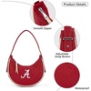 image:imageNCAA Crescent Shoulder Bag for Women Half Moon Clutch Purses for BirthdayGraduation GiftsAlburgundy