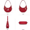 image:imageNCAA Crescent Shoulder Bag for Women Half Moon Clutch Purses for BirthdayGraduation GiftsAlburgundy