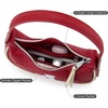 image:imageNCAA Crescent Shoulder Bag for Women Half Moon Clutch Purses for BirthdayGraduation GiftsAlburgundy