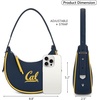 image:imageNCAA Crescent Shoulder Bag for Women Half Moon Clutch Purses for BirthdayGraduation GiftsCalnavy