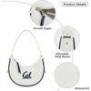 image:imageNCAA Crescent Shoulder Bag for Women Half Moon Clutch Purses for BirthdayGraduation GiftsCalwhite