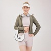 image:imageNCAA Crescent Shoulder Bag for Women Half Moon Clutch Purses for BirthdayGraduation GiftsCalwhite