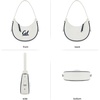 image:imageNCAA Crescent Shoulder Bag for Women Half Moon Clutch Purses for BirthdayGraduation GiftsCalwhite