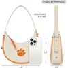 image:imageNCAA Crescent Shoulder Bag for Women Half Moon Clutch Purses for BirthdayGraduation GiftsClbeige