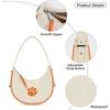 image:imageNCAA Crescent Shoulder Bag for Women Half Moon Clutch Purses for BirthdayGraduation GiftsClbeige