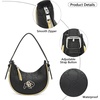 image:imageNCAA Crescent Shoulder Bag for Women Half Moon Clutch Purses for BirthdayGraduation GiftsCublack