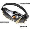 image:imageNCAA Crescent Shoulder Bag for Women Half Moon Clutch Purses for BirthdayGraduation GiftsCublack