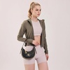 image:imageNCAA Crescent Shoulder Bag for Women Half Moon Clutch Purses for BirthdayGraduation GiftsCublack