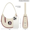 image:imageNCAA Crescent Shoulder Bag for Women Half Moon Clutch Purses for BirthdayGraduation GiftsFsubeige