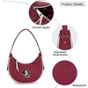 image:imageNCAA Crescent Shoulder Bag for Women Half Moon Clutch Purses for BirthdayGraduation GiftsFsuburgundy