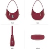 image:imageNCAA Crescent Shoulder Bag for Women Half Moon Clutch Purses for BirthdayGraduation GiftsFsuburgundy