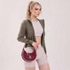 image:imageNCAA Crescent Shoulder Bag for Women Half Moon Clutch Purses for BirthdayGraduation GiftsFsuburgundy