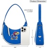 image:imageNCAA Crescent Shoulder Bag for Women Half Moon Clutch Purses for BirthdayGraduation GiftsKublue