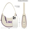 image:imageNCAA Crescent Shoulder Bag for Women Half Moon Clutch Purses for BirthdayGraduation GiftsLsubeige