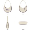 image:imageNCAA Crescent Shoulder Bag for Women Half Moon Clutch Purses for BirthdayGraduation GiftsLsubeige