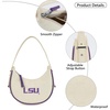image:imageNCAA Crescent Shoulder Bag for Women Half Moon Clutch Purses for BirthdayGraduation GiftsLsubeige
