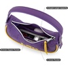 image:imageNCAA Crescent Shoulder Bag for Women Half Moon Clutch Purses for BirthdayGraduation GiftsLsupurple