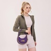 image:imageNCAA Crescent Shoulder Bag for Women Half Moon Clutch Purses for BirthdayGraduation GiftsLsupurple