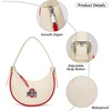 image:imageNCAA Crescent Shoulder Bag for Women Half Moon Clutch Purses for BirthdayGraduation GiftsOhsbeige