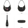 image:imageNCAA Crescent Shoulder Bag for Women Half Moon Clutch Purses for BirthdayGraduation GiftsOublack