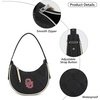 image:imageNCAA Crescent Shoulder Bag for Women Half Moon Clutch Purses for BirthdayGraduation GiftsOublack