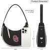 image:imageNCAA Crescent Shoulder Bag for Women Half Moon Clutch Purses for BirthdayGraduation GiftsOublack