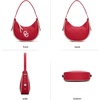 image:imageNCAA Crescent Shoulder Bag for Women Half Moon Clutch Purses for BirthdayGraduation GiftsOuburgundy