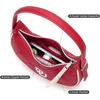 image:imageNCAA Crescent Shoulder Bag for Women Half Moon Clutch Purses for BirthdayGraduation GiftsOuburgundy