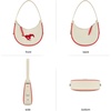 image:imageNCAA Crescent Shoulder Bag for Women Half Moon Clutch Purses for BirthdayGraduation GiftsSmubeige