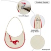 image:imageNCAA Crescent Shoulder Bag for Women Half Moon Clutch Purses for BirthdayGraduation GiftsSmubeige