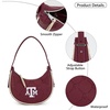 image:imageNCAA Crescent Shoulder Bag for Women Half Moon Clutch Purses for BirthdayGraduation GiftsTamburgundy