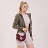 image:imageNCAA Crescent Shoulder Bag for Women Half Moon Clutch Purses for BirthdayGraduation GiftsTamburgundy