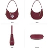 image:imageNCAA Crescent Shoulder Bag for Women Half Moon Clutch Purses for BirthdayGraduation GiftsTamburgundy