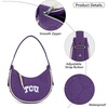 image:imageNCAA Crescent Shoulder Bag for Women Half Moon Clutch Purses for BirthdayGraduation GiftsTcupurple
