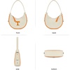 image:imageNCAA Crescent Shoulder Bag for Women Half Moon Clutch Purses for BirthdayGraduation GiftsTenbeige