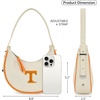 image:imageNCAA Crescent Shoulder Bag for Women Half Moon Clutch Purses for BirthdayGraduation GiftsTenbeige